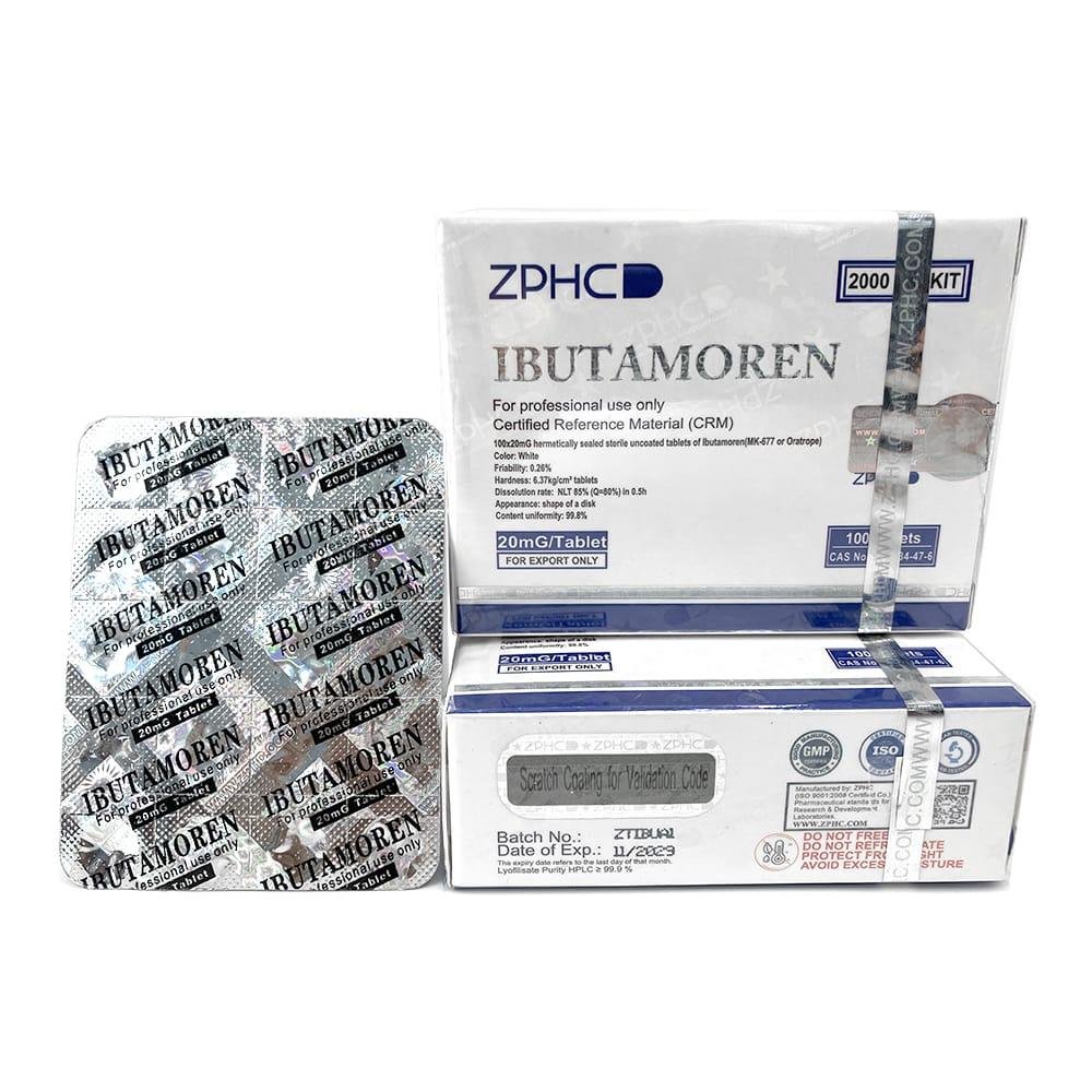Ibutamoren (MK-677) ZPHC — 20 mg (100 tablets × 20 mg)