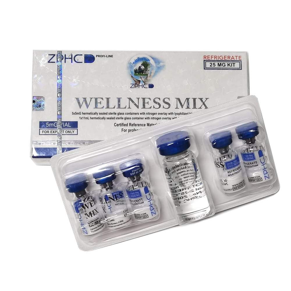 Wellness Mix ZPHC — 25 mg (Ipamorelin 2.5 mg + CJC-1295 2.5 mg) — 5 vials × 5 mg