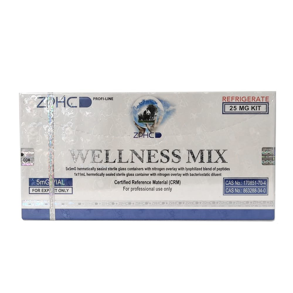 Wellness Mix ZPHC — 25 mg (Ipamorelin 2.5 mg + CJC-1295 2.5 mg) — 5 vials × 5 mg